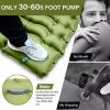 Single Inflatable Camping Mattress with Built in Pillow and Foot Pump Lightweight Sleeping Pad for Backpacking Hiking Travel and Tent Easy to Inflate